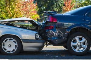 Two cars rear end collision in Georgia