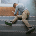 Man falling down stairs in an Atlanta Property