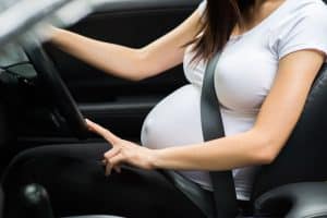Pregnant woman driving